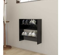 Sienas Apavu Plaukts, Melns, 60X18X60 Cm, Inženierijas Koks Vidaxl 8720286559185