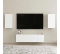 4-Daļīgs Tv Plauktu Komplekts, Balts, Inženierijas Koks Vidaxl 8720286569351