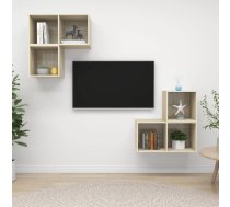 4-Daļīgs Tv Plauktu Komplekts, Ozolkoka Krāsa Inženierijas Koks Vidaxl 8720286590690