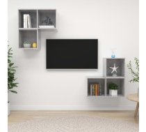 4-Daļīgs Tv Plauktu Komplekts, Betona Pelēks, Inženierijas Koks Vidaxl 8720286590706