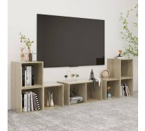 6-Daļīgs Tv Plauktu Komplekts, Ozolkoka Krāsa Inženierijas Koks Vidaxl 8720286593578