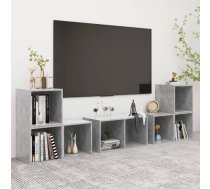 6-Daļīgs Tv Plauktu Komplekts, Betona Pelēks, Inženierijas Koks Vidaxl 8720286593585