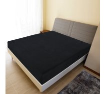Palags Ar Gumiju, Melns, 100X200 Cm, Kokvilna Vidaxl 8720286658338