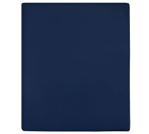 Palags Ar Gumiju, Tumši Zils, 160X200 Cm, Kokvilna Vidaxl 8720286658574
