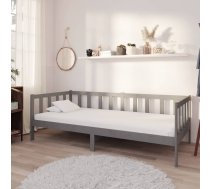 Dīvāngulta Ar Matraci, 90X200 Cm, Pelēka, Priedes Masīvkoks Vidaxl 8720286693810