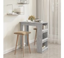 Bāra Galds Ar Plauktu, Betona Pelēks, 102X50X103,5 Cm Vidaxl 8720286834275