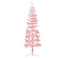 Mākslīgā Ziemassvētku Egle Ar Statīvu, Pusapaļa, Rozā, 180 Cm Vidaxl 8720287000747