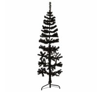 Mākslīgā Ziemassvētku Egle Ar Statīvu, Pusapaļa, Melna, 150 Cm Vidaxl 8720287000785