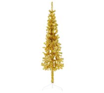 Mākslīgā Ziemassvētku Egle Ar Statīvu, Pusapaļa, Zelta, 120 Cm Vidaxl 8720287000921