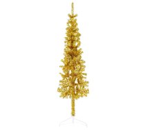 Mākslīgā Ziemassvētku Egle Ar Statīvu, Pusapaļa, Zelta, 150 Cm Vidaxl 8720287000938