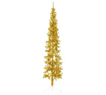 Mākslīgā Ziemassvētku Egle Ar Statīvu, Pusapaļa, Zelta, 210 Cm Vidaxl 8720287000952