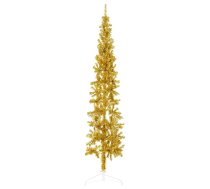 Mākslīgā Ziemassvētku Egle Ar Statīvu, Pusapaļa, Zelta, 240 Cm Vidaxl 8720287000969
