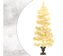 Mākslīgā Ziemassvētku Egle Podā, Spirālveida, Balta, 120 Cm Vidaxl 8720287021223