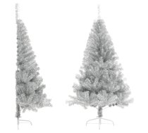 Mākslīgā Ziemassvētku Egle Ar Statīvu, 180 Cm, Sudrabaina, Pet Vidaxl 8720287021674