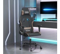 Masāžas Datorspēļu Krēsls, Melns Un Pelēkbrūns Audums Vidaxl 8720287144120