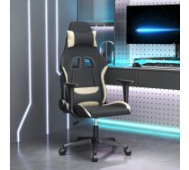 Masāžas Datorspēļu Krēsls, Melns Un Krēmkrāsas Audums Vidaxl 8720287144328