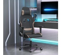 Masāžas Datorspēļu Krēsls, Melns Un Pelēkbrūns Audums Vidaxl 8720287144342