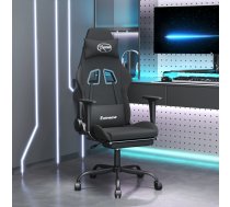 Datorspēļu Krēsls Ar Kāju Balstu, Melns Audums Vidaxl 8720287229346