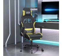 Datorspēļu Krēsls Ar Kāju Balstu, Melns Un Gaiši Zaļš Audums Vidaxl 8720287229377