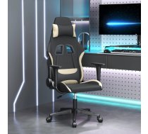 Datorspēļu Krēsls, Melns Un Krēmkrāsas Audums Vidaxl 8720287229421