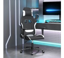 Datorspēļu Krēsls, Melns Un Balts Audums Vidaxl 8720287229490