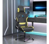 Datorspēļu Krēsls Ar Kāju Balstu, Melns Un Gaiši Zaļš Audums Vidaxl 8720287229575