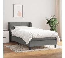 Atsperu Gulta Ar Matraci, Tumši Pelēka, 90X200 Cm, Audums Vidaxl 8720287400905