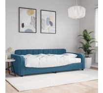 Izvelkams Dīvāns Ar Matraci, Zils, 90X200 Cm, Samts Vidaxl 8720845462789