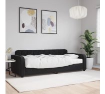 Izvelkams Dīvāns Ar Matraci, Melns, 90X200 Cm, Samts Vidaxl 8720845462833