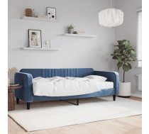 Izvelkams Dīvāns Ar Matraci, Zils, 90X200 Cm, Samts Vidaxl 8720845464127