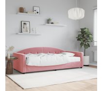 Dīvāngulta Ar Matraci, Rozā Samts, 90X200 Cm Vidaxl 8720845466541