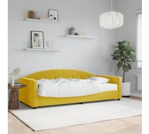Dīvāngulta Ar Matraci, Dzeltens Samts, 90X200 Cm Vidaxl 8720845466565