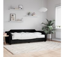 Dīvāngulta Ar Matraci, Melns Audums, 90X200 Cm Vidaxl 8720845469924