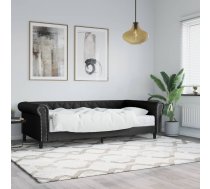 Dienas Gulta Ar Matraci, Melna, 90X200 Cm, Mākslīgā Āda Vidaxl 8720845470890