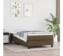 Atsperu Gultas Rāmis Ar Matraci, Tumši Brūna, 90X200 Cm, Audums Vidaxl 8720845545475