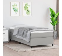Atsperu Gulta Ar Matraci, Gaiši Pelēka, 90X200 Cm, Audums Vidaxl 8720845548902