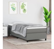 Atsperu Gulta Ar Matraci, Tumši Pelēka, 90X200 Cm, Audums Vidaxl 8720845548919