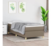 Atsperu Gultas Rāmis Ar Matraci, Pelēkbrūns, 90X200 Cm, Audums Vidaxl 8720845549930