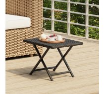 Saliekams Galds, 45X35X32 Cm, Pe Rotangpalma, Melns Vidaxl 8720845726010