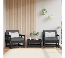 Dārza Krēsli, 2 Gab., Melni, Priedes Masīvkoks Vidaxl 8720845805951