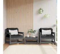 Dārza Krēsli, 2 Gab., Pelēki, Priedes Masīvkoks Vidaxl 8720845806491