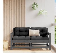 Dārza Stūra Dīvāni, 2 Gab., Pelēki, Priedes Masīvkoks Vidaxl 8720845806637