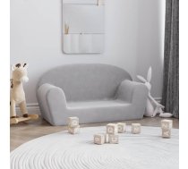 Divvietīgs Bērnu Dīvāns, Gaiši Pelēks, Mīksts Plīšs Vidaxl 8721012056640