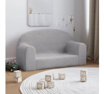 Divvietīgs Bērnu Dīvāns, Gaiši Pelēks, Mīksts Plīšs Vidaxl 8721012056886