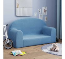 Divvietīgs Bērnu Dīvāns, Zila, Mīksts Plīšs Vidaxl 8721012056916