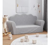 Divvietīgs Bērnu Dīvāns, Gaiši Pelēks, Mīksts Plīšs Vidaxl 8721012057241
