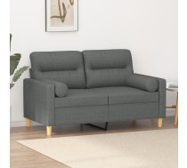 Divvietīgs Dīvāns Ar Spilveniem, Tumši Pelēks, 120 Cm, Audums Vidaxl 8721012057814
