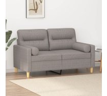 Divvietīgs Dīvāns Ar Spilveniem, Pelēkbrūns, 120 Cm, Audums Vidaxl 8721012057876