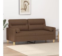 Divvietīgs Dīvāns Ar Spilveniem, Brūns, 140 Cm, Audums Vidaxl 8721012057913