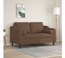 Divvietīgs Dīvāns Ar Spilveniem, Brūns, 120 Cm, Audums Vidaxl 8721012058071